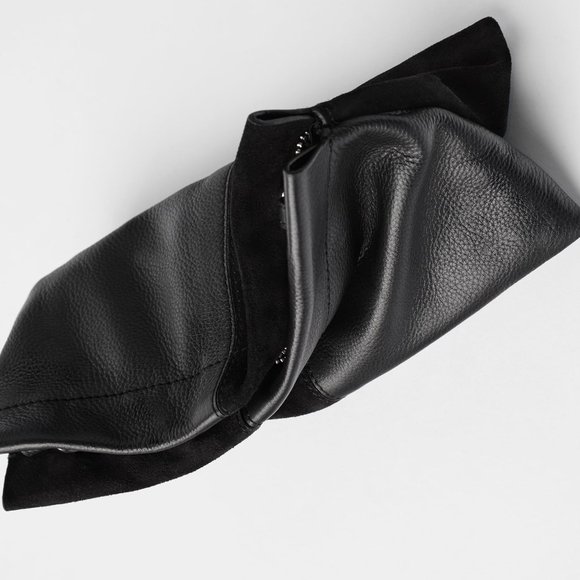 NWT ZARA Black Crossbody Leather Bag - Picture 6 of 10